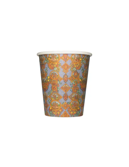 50 Bicchierini di Carta 75ml Maiolica D4 - Perfetti per il Tuo Caffè