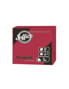 50 Tovaglioli Rossi 33x33 Soffice Doppio Velo in Pura Cellulosa| Tovaglioli Colorati per Bar