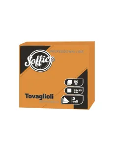 50 Tovaglioli Arancione 33x33 Soffice Doppio Velo in Pura Cellulosa| Tovaglioli Colorati per Bar