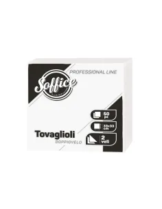 50 Tovaglioli Bianco 33x33 Soffice Doppio Velo in Pura Cellulosa| Tovaglioli Colorati per Bar