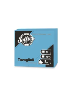 50 Tovaglioli Celeste 33x33 Soffice Doppio Velo in Pura Cellulosa| Tovaglioli Colorati per Bar