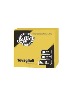 50 Tovaglioli Giallo Limone 33x33 Soffice Doppio Velo in Pura Cellulosa| Tovaglioli Colorati per Bar