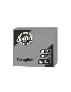 50 Tovaglioli Grigio 33x33 Soffice Doppio Velo in Pura Cellulosa| Tovaglioli Colorati per Bar