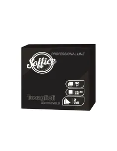 50 Tovaglioli Neri 33x33 Soffice Doppio Velo in Pura Cellulosa| Tovaglioli Colorati per Bar