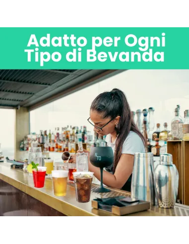 50 Bicchieri Plastica SemiRigida Kristal da 400 ml - Aristea - Eleganza e Resistenza