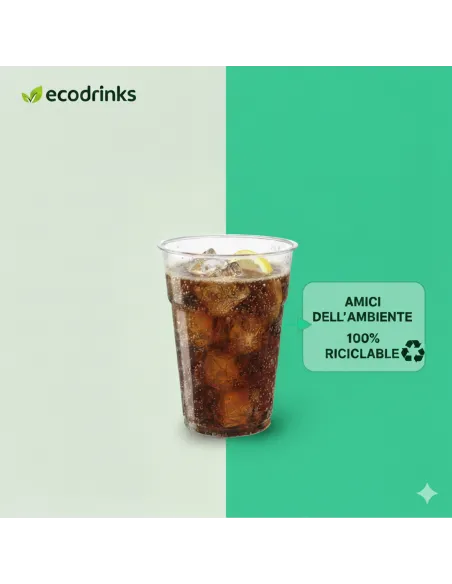 50 Bicchieri Plastica SemiRigida Kristal da 400 ml - Aristea - Eleganza e Resistenza