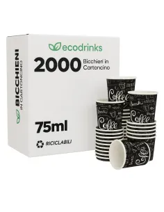 2000 Bicchierini di Carta 75ml Fresh Coffe - Perfetti per il Tuo Caffè
