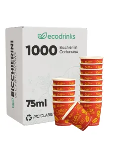 1000 Bicchierini di Carta 75 ml Chicco D’Orato Coffee – Perfetti per il Tuo Caffè