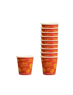 50 Bicchierini di Carta 75 ml Chicco D’Orato Coffee – Perfetti per il Tuo Caffè