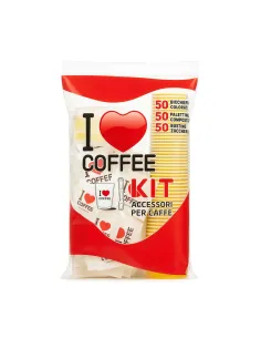 50 Kit Accessori per Caffè – Bicchieri Colorati