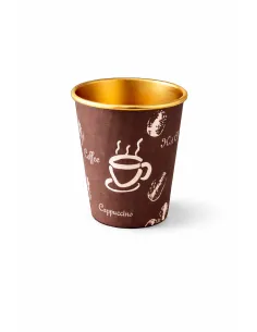 50 Bicchieri Termici  in Carta 210 ml per Bevande Calde – Interno Rivestito – Ideali per Cappuccino