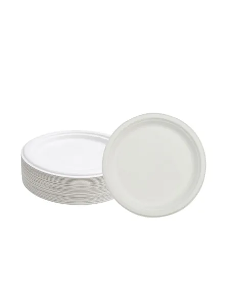 50 Piattini Frutta e Dessert in Polpa di Cellulosa 18 cm - Eco-Friendly e Pratici