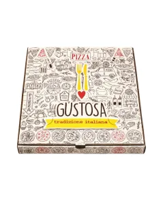 100 Scatole per Pizza da Asporto 33×33×3