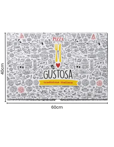 50 Cartoni Pizza 40x60 cm con Chiusura Americana – Scatole Pizza Resistenti per Pizzeria e Asporto