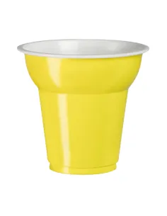 50 Bicchierini Caffè in Plastica 70 ml Aristea Gialli - Ideali per Eventi