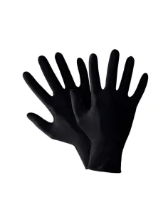 Guanti in Nitrile Nero Uso Medico Monouso — 50 Pezzi Taglia XXL | Certificati DM e DPI