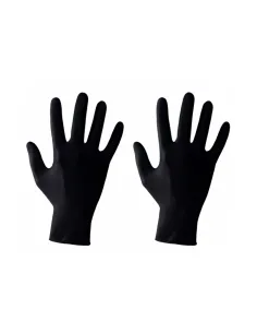 Guanti in Nitrile Nero Uso Medico Monouso — 100 Pezzi Taglia XL | Certificati DM e DPI