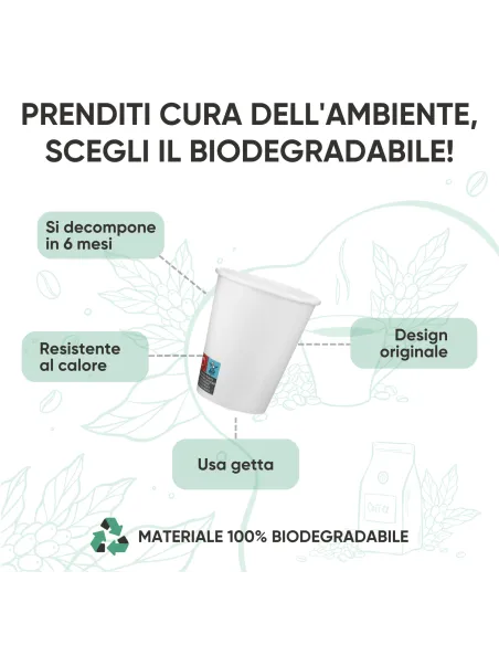 50 Bicchierini di Carta 75ml Bianchi - Perfetti per il Tuo Caffè