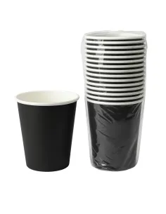 50 Bicchierini di Carta 75ml Neri - Perfetti per il Tuo Caffè