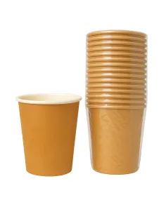 50 Bicchierini di Carta 75ml Avana - Perfetti per il Tuo Caffè