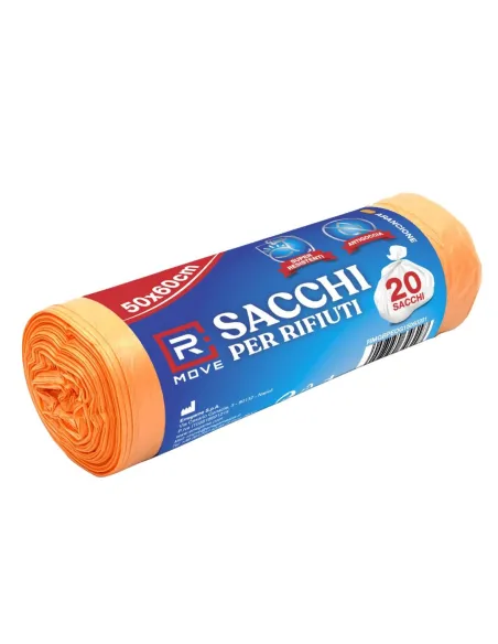 20 Sacchi Rifiuti 50x60 | Arancioni - Resistenza e Praticità