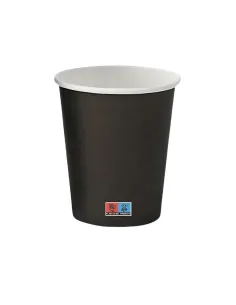 50 Bicchieri Monouso in Carta Nera da 240ml - Ideali per Cappuccino e Bevande!