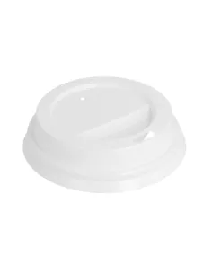 50 Coperchi per Bicchiere in Plastica da 8 OZ/240ml - Bianchi - Praticità e Igiene