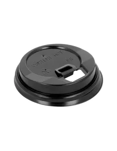 50 Coperchi per Bicchiere in Plastica da 12 OZ/360ml - Neri - Eleganza e Praticità