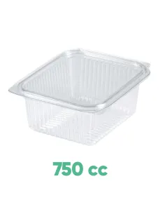 100 Vaschette 750cc Trasparenti Quadrate con Coperchio - Praticità e Versatilità