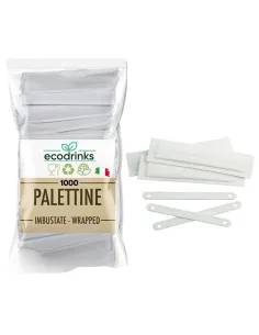 1000 Palettine in Plastica per Caffè imbustate singolarmente
