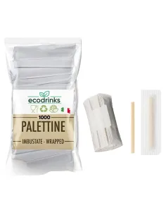 1000 Palettine in Legno per Caffè – Imbustate Singolarmente