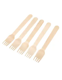 100 Forchette Monouso in Legno - Sostenibilità e Praticità