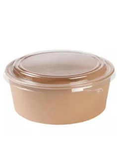 50 Ciotole Poke da 1300 ml con Coperchio – Contenitori Monouso per Poke Bowl