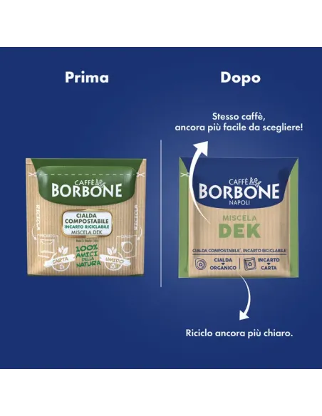150 Cialde Caffè Borbone Decaffeinato