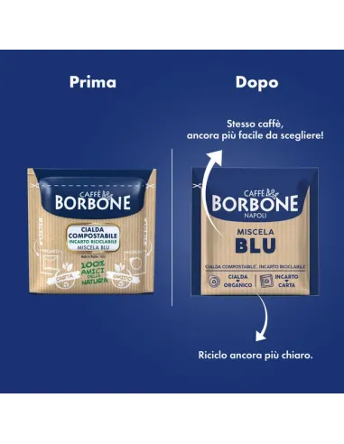 50 Cialde Caffè Borbone Miscela Blu
