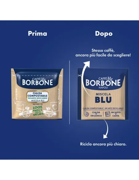50 Cialde Caffè Borbone Miscela Blu