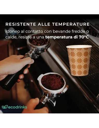 2000 Bicchierini di Carta 75ml Maiolica D3 - Perfetti per il Tuo Caffè