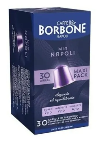 90 Capsule Caffè Borbone Mia Napoli Compatibili Nespresso in Alluminio ( Miscela Blu )