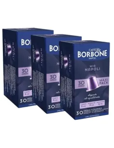 90 Capsule Caffè Borbone Mia Napoli Compatibili Nespresso in Alluminio ( Miscela Blu )