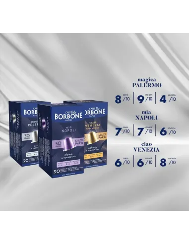 30 Capsule Caffè Borbone Mia Napoli Compatibili Nespresso in Alluminio ( Miscela Blu )