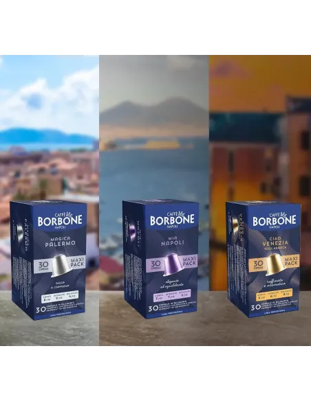 90 Capsule Caffè Borbone Ciao Venezia Compatibili Nespresso in Alluminio ( Arabica Oro )