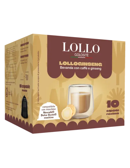 LolloGinseng 10 Capsule Dolce Gusto - Bevanda con caffè e ginseng