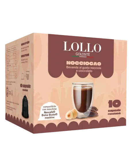Nocciocao 10 Capsule Dolce Gusto - Bevanda al gusto nocciola e cioccolato