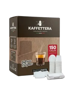 150 Cialde Kaffettera Miscela Forte + kit accessori 150