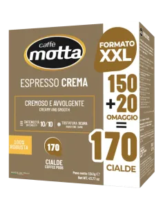 Espresso Crema Caffè Motta 150 Cialde +20 OMAGGIO