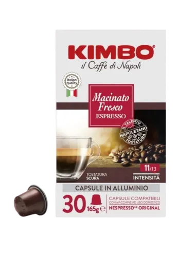 Macinato Fresco Nespresso Alluminio Kimbo 30 Capsule
