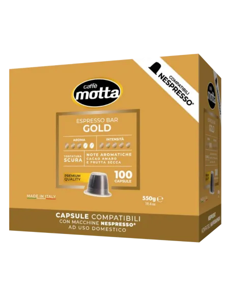 Espresso Gold Caffè Motta 100 Capsule Nespresso
