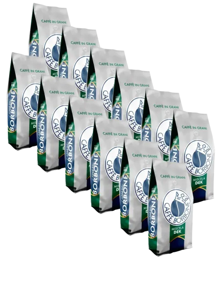 12Kg Caffè Borbone Grani Miscela Dek