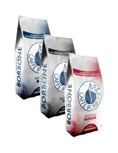 3 KG Caffè Borbone in Grani Vending – Miscela ROSSA, BLU, TOP