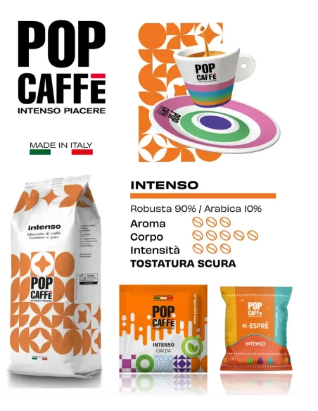 12 Kg Caffè in Grani Miscela Intenso Pop Caffè